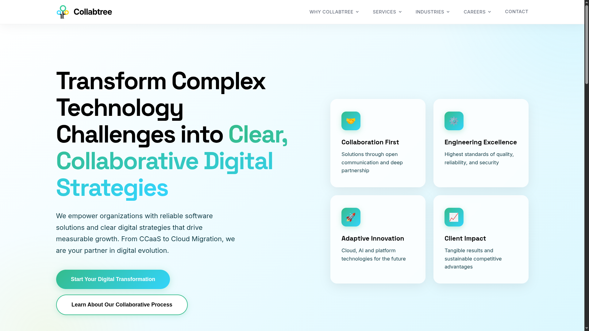 Landing Page de Collabtree